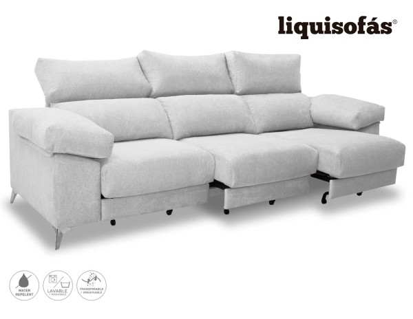 SOFÁ 3 PLAZAS DESLIZANTE AL SUELO Y RECLINABLE MOD. CALCIO