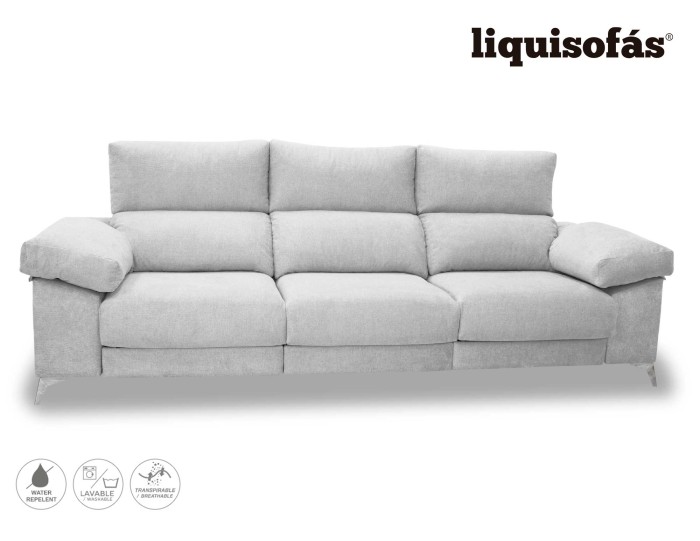 SOFÁ 3 PLAZAS DESLIZANTE AL SUELO Y...