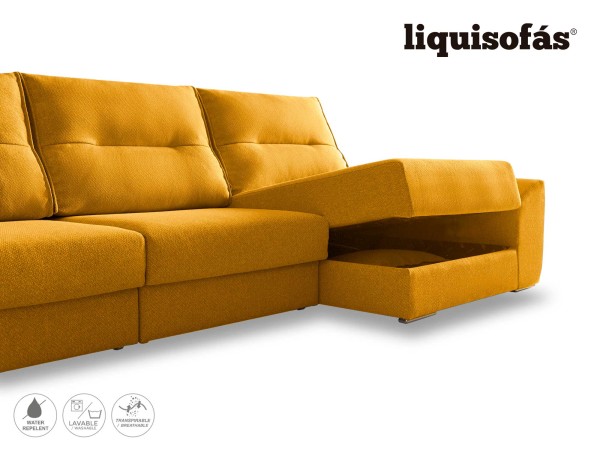 SOFÁ CHAISE LONGUE DESLIZANTE FRONTAL Y RECLINABLE MOD. FRIDAY