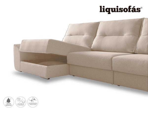 SOFÁ CHAISE LONGUE DESLIZANTE FRONTAL Y RECLINABLE MOD. FRIDAY