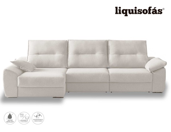 SOFÁ CHAISE LONGUE DESLIZANTE FRONTAL Y RECLINABLE MOD. FRIDAY