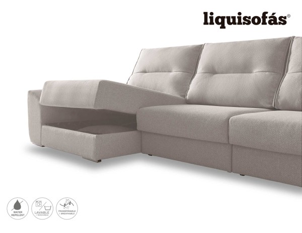 SOFÁ CHAISE LONGUE DESLIZANTE FRONTAL Y RECLINABLE MOD. FRIDAY