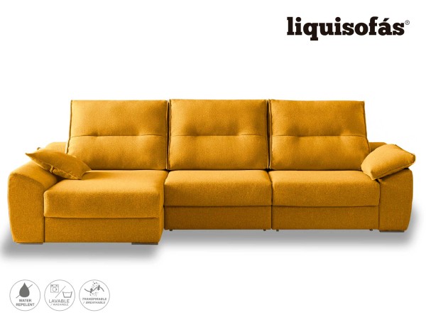 SOFÁ CHAISE LONGUE DESLIZANTE FRONTAL Y RECLINABLE MOD. FRIDAY