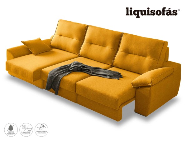SOFÁ CHAISE LONGUE DESLIZANTE FRONTAL Y RECLINABLE MOD. FRIDAY