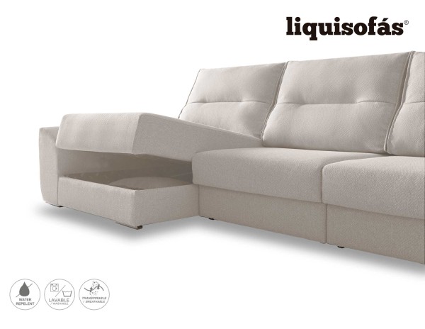 SOFÁ CHAISE LONGUE DESLIZANTE FRONTAL Y RECLINABLE MOD. FRIDAY