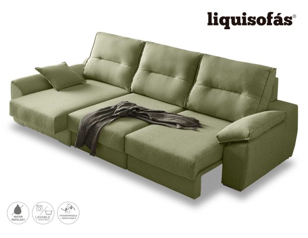 SOFÁ CHAISE LONGUE DESLIZANTE FRONTAL Y RECLINABLE MOD. FRIDAY