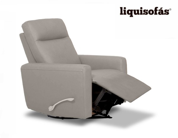 SILLÓN RELAX DE PIEL CON PALANCA MOD. DOHA