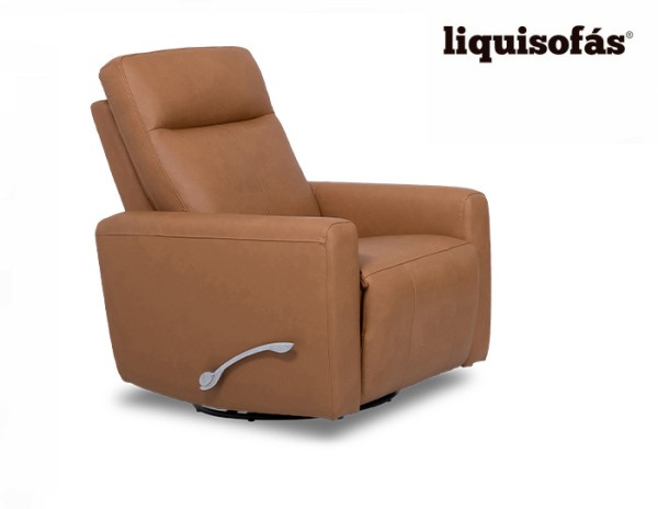 SILLÓN RELAX DE PIEL CON PALANCA MOD. DOHA