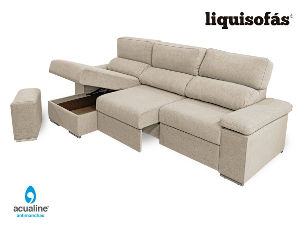 CHAISELONGUE RECLINABLE Y DESLIZANTE AL SUELO C/ARCÓN MOD. CRISTINA