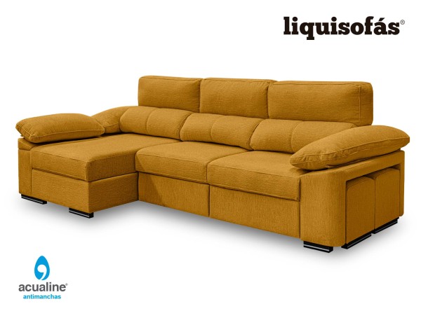 SOFÁ CHAISE LONGUE RECLINABLE Y DESLIZANTE FRONTAL MOD. SILK