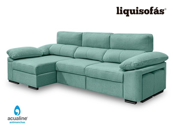 SOFÁ CHAISE LONGUE RECLINABLE Y DESLIZANTE FRONTAL MOD. SILK