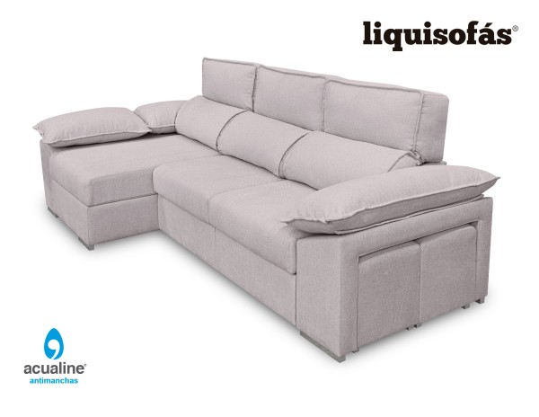 SOFÁ CHAISE LONGUE RECLINABLE Y DESLIZANTE AL SUELO MOD. TOGO