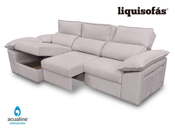 SOFÁ CHAISE LONGUE RECLINABLE Y DESLIZANTE AL SUELO MOD. TOGO