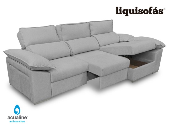 SOFÁ CHAISE LONGUE RECLINABLE Y DESLIZANTE AL SUELO MOD. TOGO
