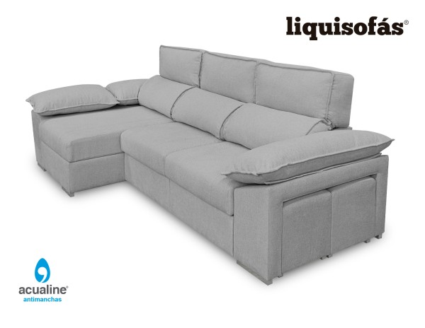 SOFÁ CHAISE LONGUE RECLINABLE Y DESLIZANTE AL SUELO MOD. TOGO