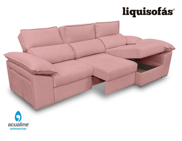 SOFÁ CHAISE LONGUE RECLINABLE Y DESLIZANTE AL SUELO MOD. TOGO