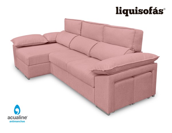 SOFÁ CHAISE LONGUE RECLINABLE Y DESLIZANTE AL SUELO MOD. TOGO