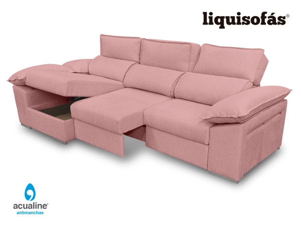 SOFÁ CHAISE LONGUE RECLINABLE Y DESLIZANTE AL SUELO MOD. TOGO