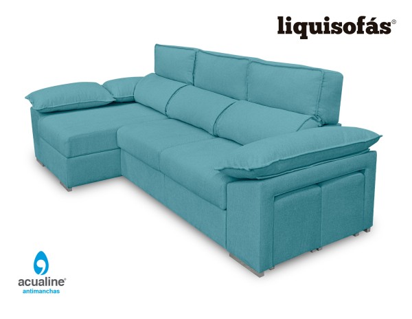 SOFÁ CHAISE LONGUE RECLINABLE Y DESLIZANTE AL SUELO MOD. TOGO