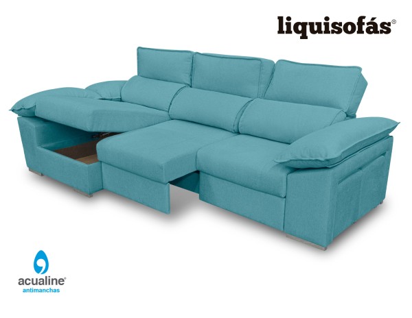 SOFÁ CHAISE LONGUE RECLINABLE Y DESLIZANTE AL SUELO MOD. TOGO