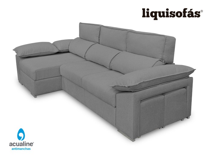 SOFÁ CHAISE LONGUE RECLINABLE Y DESLIZANTE AL SUELO MOD. TOGO