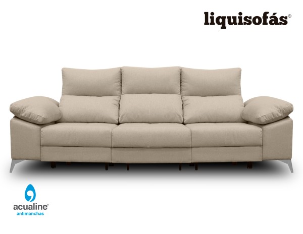 SOFÁ 3 PLAZAS RECLINABLE Y DESLIZANTE AL SUELO MOD. MAR