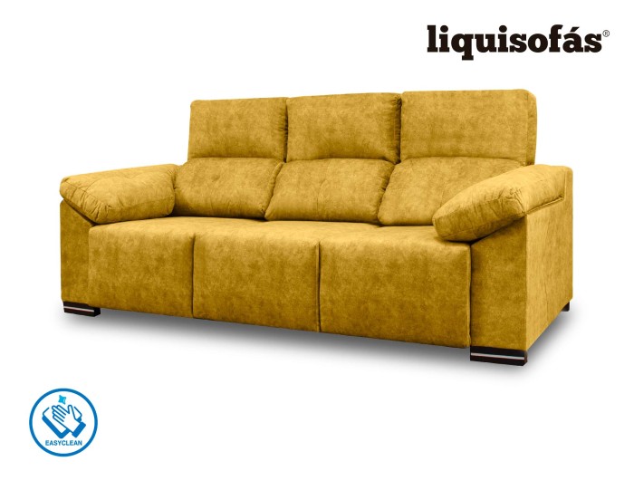SOFÁ 3 PLAZAS DESLIZANTE FRONTAL Y RECLINABLE MOD. JULY