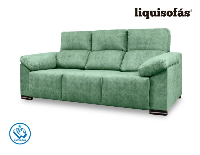 SOFÁ 3 PLAZAS DESLIZANTE FRONTAL Y RECLINABLE MOD. JULY