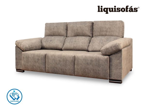 SOFÁ 3 PLAZAS DESLIZANTE FRONTAL Y RECLINABLE MOD. JULY