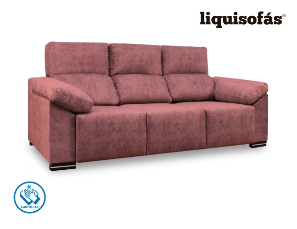 SOFÁ 3 PLAZAS DESLIZANTE FRONTAL Y RECLINABLE MOD. JULY
