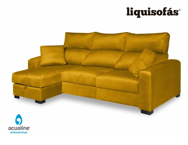 SOFÁ CHAISE LONGUE DESLIZANTE AL SUELO Y RECLINABLE MOD. ISLAND