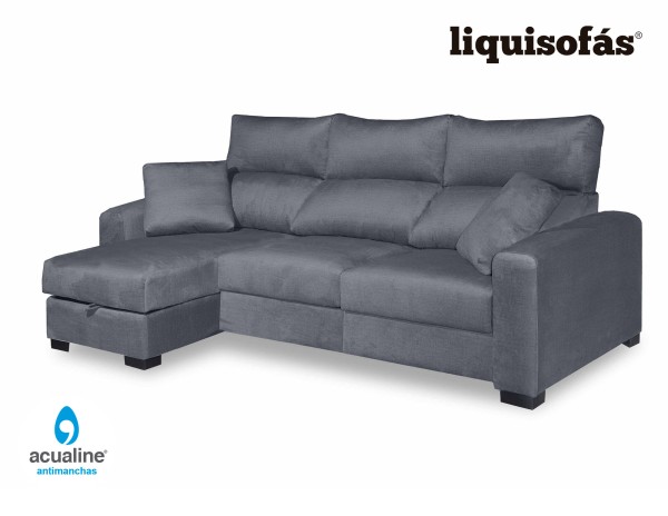 SOFÁ CHAISE LONGUE DESLIZANTE AL SUELO Y RECLINABLE MOD. ISLAND