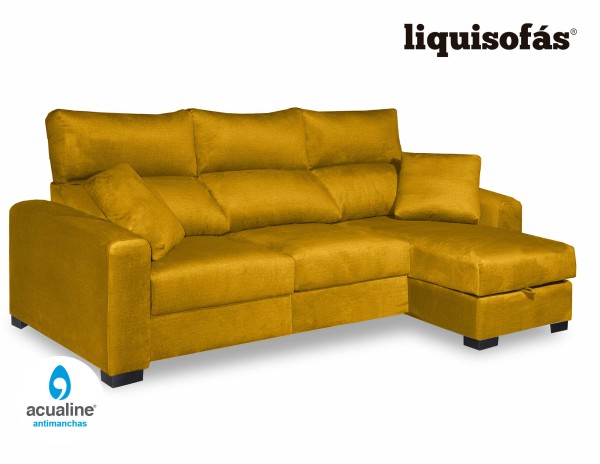SOFÁ CHAISE LONGUE DESLIZANTE AL SUELO Y RECLINABLE MOD. ISLAND