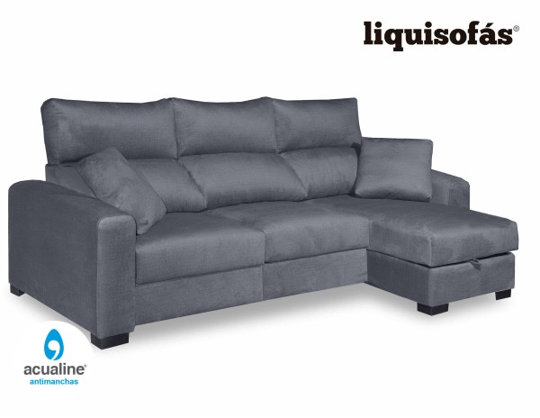 SOFÁ CHAISE LONGUE DESLIZANTE AL SUELO Y RECLINABLE MOD. ISLAND