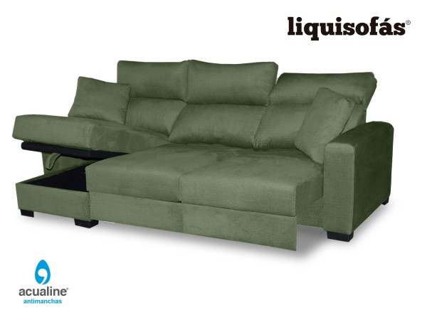 SOFÁ CHAISE LONGUE DESLIZANTE AL SUELO Y RECLINABLE MOD. ISLAND