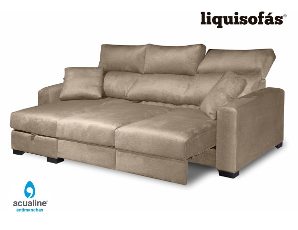 SOFÁ CHAISE LONGUE DESLIZANTE AL SUELO Y RECLINABLE MOD. ISLAND