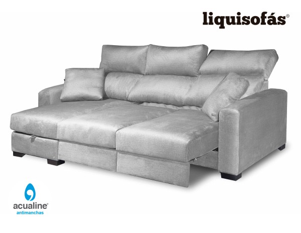 SOFÁ CHAISE LONGUE DESLIZANTE AL SUELO Y RECLINABLE MOD. ISLAND
