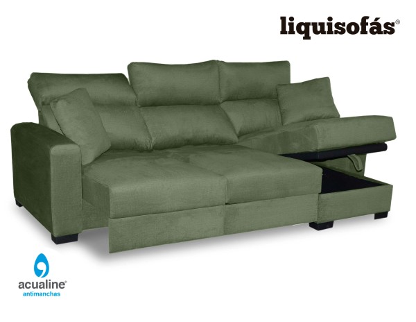SOFÁ CHAISE LONGUE DESLIZANTE AL SUELO Y RECLINABLE MOD. ISLAND
