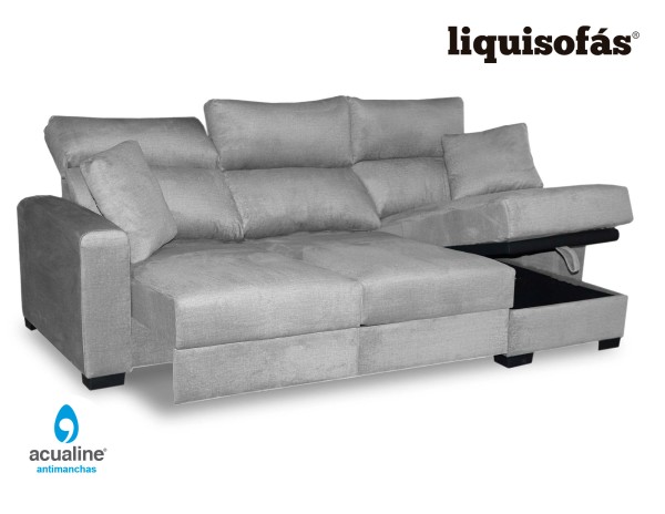 SOFÁ CHAISE LONGUE DESLIZANTE AL SUELO Y RECLINABLE MOD. ISLAND