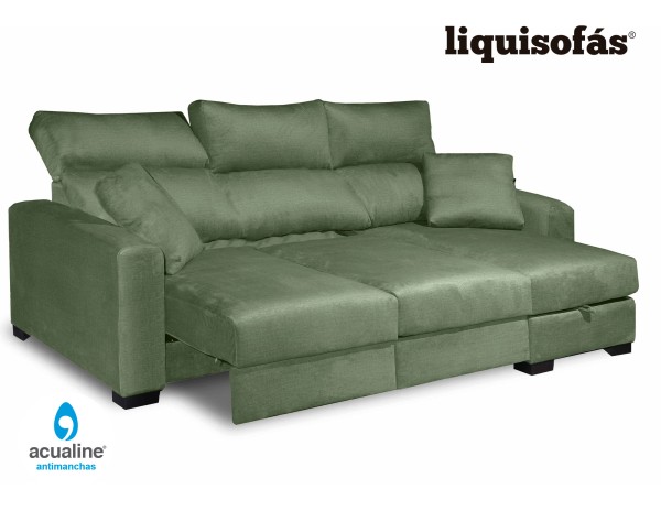 SOFÁ CHAISE LONGUE DESLIZANTE AL SUELO Y RECLINABLE MOD. ISLAND