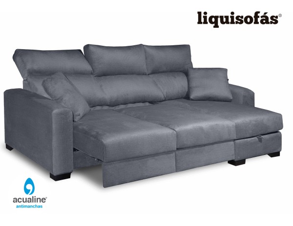 SOFÁ CHAISE LONGUE DESLIZANTE AL SUELO Y RECLINABLE MOD. ISLAND