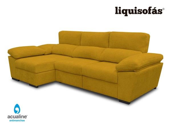 SOFÁ CHAISE LONGUE DESLIZANTE AL SUELO Y RECLINABLE MOD. NATA