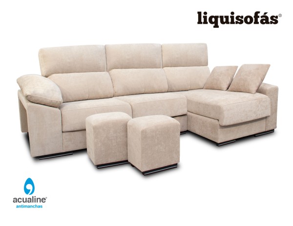 SOFÁ CHAISE LONGUE RECLINABLE Y DESLIZANTE MOD. EGIPTO