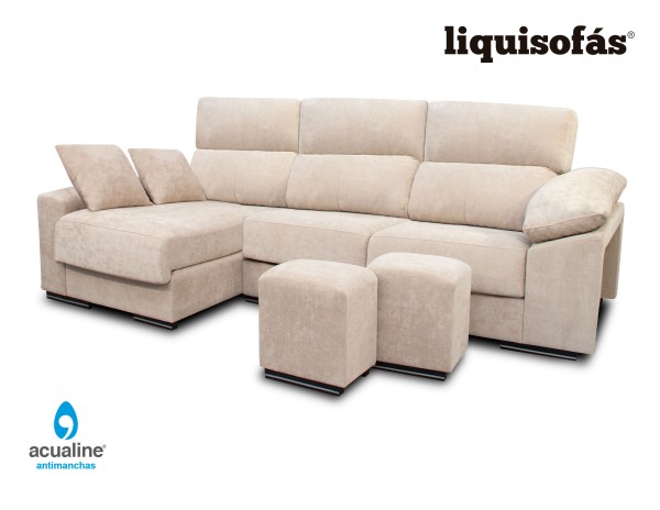 SOFÁ CHAISE LONGUE RECLINABLE Y DESLIZANTE MOD. EGIPTO