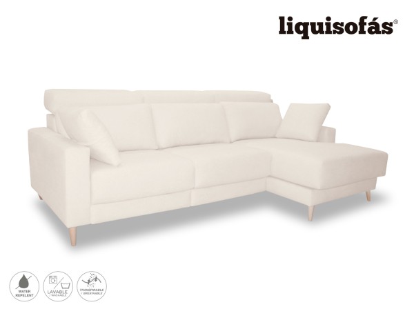 SOFÁ CHAISE LONGUE DESLIZANTE FRONTAL Y RECLINABLE MOD. COLONIA