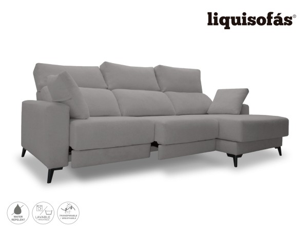 SOFÁ CHAISE LONGUE DESLIZANTE FRONTAL Y RECLINABLE MOD. ÁFRICA