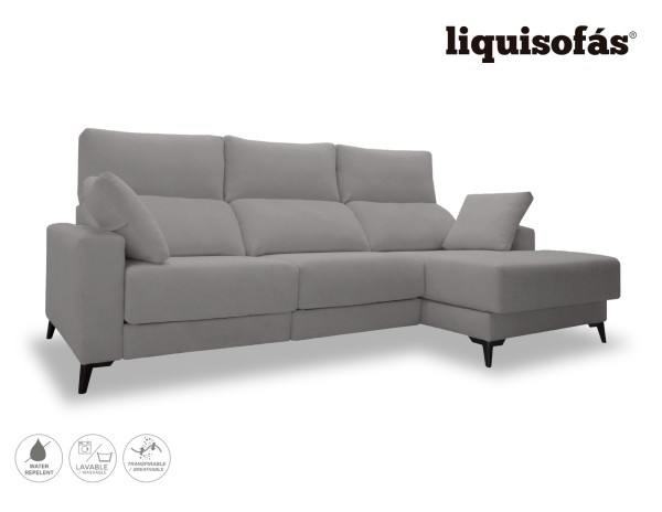 SOFÁ CHAISE LONGUE DESLIZANTE FRONTAL Y RECLINABLE MOD. ÁFRICA