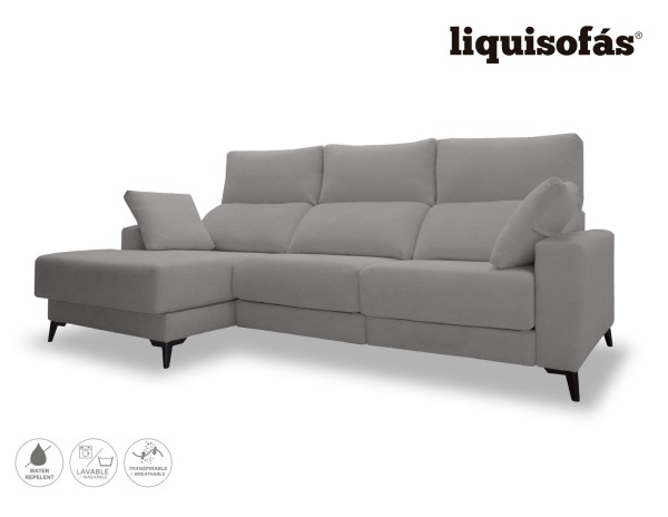 SOFÁ CHAISE LONGUE DESLIZANTE FRONTAL Y RECLINABLE MOD. ÁFRICA