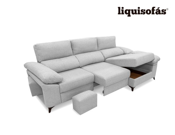 SOFÁ CHAISE LONGUE DESLIZANTE FRONTAL Y RECLINABLE MOD. BUENOS AIRES