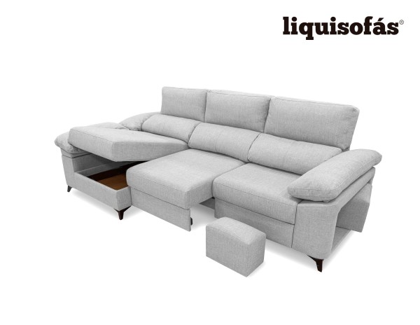 SOFÁ CHAISE LONGUE DESLIZANTE FRONTAL Y RECLINABLE MOD. BUENOS AIRES